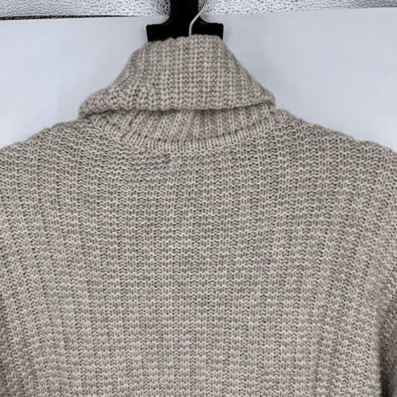 Madewell Womens M Turtleneck Tunic Sweater Wool Alpaca Boxy Neutral Minimalist - Picture 10 of 10